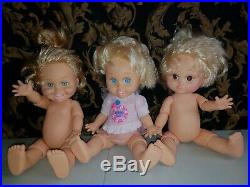 Vintage Galoob Baby Face Doll #4, #5, #7 kissy face 3 doll lot