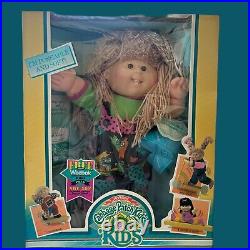 Vintage Hasbro Cabbage Patch Kids Poseable Doll Brown Hair Weebok Joeline Greta