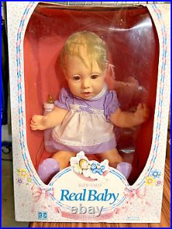 Vintage Hasbro Wide-Eyed Real Baby Doll 1985 By Judith Turner Original Box NRFB