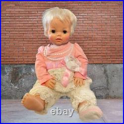 Vintage Ideal Real Live Lucy Doll 1965 Heavy Vinyl Platinum Blonde Hair 20 CUTE