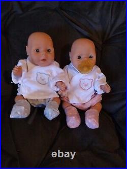 Vintage Twins Anatomically Correct Newborn Boy And Girl