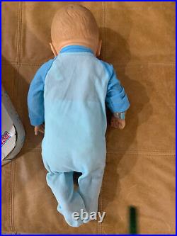 Vintage berjusa baby doll newborn boy vintage toy blue eyes Anatomically Correct