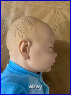 Vintage berjusa baby doll newborn boy vintage toy blue eyes Anatomically Correct