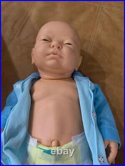 Vintage berjusa baby doll newborn boy vintage toy blue eyes Anatomically Correct