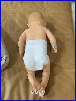 Vintage berjusa baby doll newborn boy vintage toy blue eyes Anatomically Correct