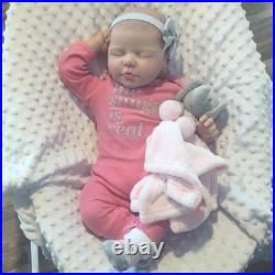 Vinyl Reborn Baby Doll Replica of Valentina, Light Complexion, Closed Eyes
