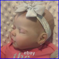 Vinyl Reborn Baby Doll Replica of Valentina, Light Complexion, Closed Eyes