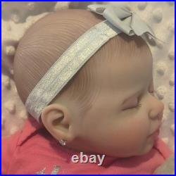 Vinyl Reborn Baby Doll Replica of Valentina, Light Complexion, Closed Eyes
