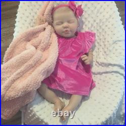 Vinyl Reborn Baby Doll Replica of Valentina, Light Complexion, Closed Eyes