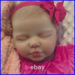 Vinyl Reborn Baby Doll Replica of Valentina, Light Complexion, Closed Eyes