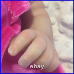 Vinyl Reborn Baby Doll Replica of Valentina, Light Complexion, Closed Eyes