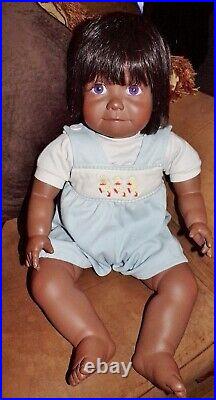 Virginia TurnerLarge African American Baby Aaron Boy Doll -Vinyl & Cloth-1996