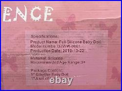 Vollence 18 inch Reborn Full Silicone Baby Doll Realistic Newborn Preowned