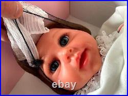 Vollence 18 inch Reborn Full Silicone Baby Doll Realistic Newborn Real Soft Eyes