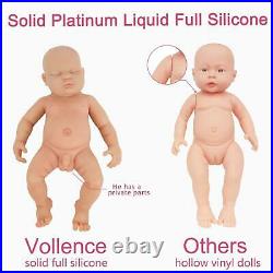 Vollence 18 inch Sleeping Full Body Silicone Baby Dolls, Not Vinyl Material Dolls