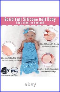 Vollence 23 inch Platinum Silicone Baby Doll Full Body, Not Vinyl Dolls, Solid