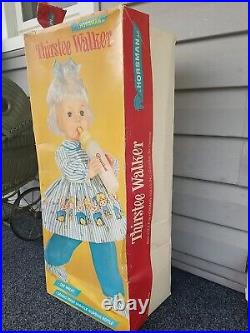 Vtg 1962 Horsman Carnation Thirstee Walker Complete All Orig & Box Rare Find