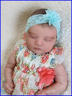 WILLIAMS NURSERY REBORN BABY GIRL DOLL Realborn Laila Asleep REALISTIC NEWBORN