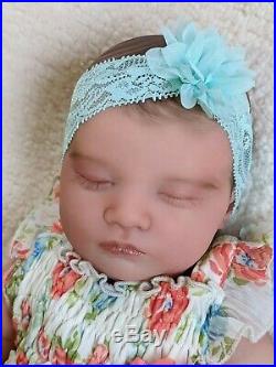 WILLIAMS NURSERY REBORN BABY GIRL DOLL Realborn Laila Asleep REALISTIC NEWBORN