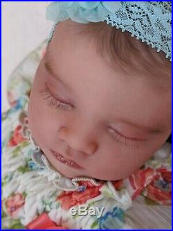 WILLIAMS NURSERY REBORN BABY GIRL DOLL Realborn Laila Asleep REALISTIC NEWBORN