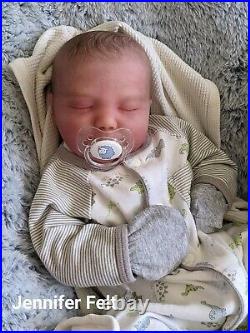 WILLIAMS NURSERY Reborn Baby BOY Newborn Doll 19 Realborn June Asleep COA