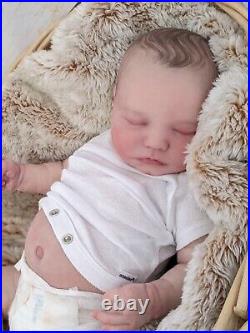 WILLIAMS NURSERY Reborn Baby GIRL Newborn Doll 18 Realborn Zuri Asleep COA