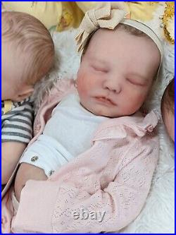WILLIAMS NURSERY Reborn Baby GIRL Newborn Doll 18 Realborn Zuri Asleep COA