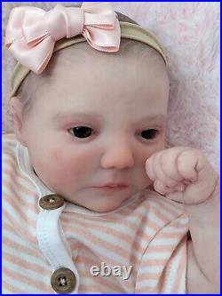 WILLIAMS NURSERY Reborn Baby GIRL Newborn Doll 19 Realborn June Awake COA