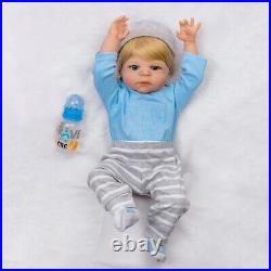 Waterproof Reborn Baby Twin Dolls Lifelike Toddler Boys Full Body Vinyl Silicone