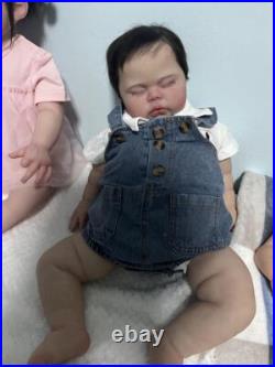 Weighted 25inch Pickle Assembled Reborn Baby Dolls Boy Girl Hand-Rooted Hair Toy
