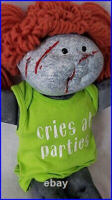 Zombie Baby Doll VTG Cabbage Patch Kids Halloween Prop Creepy OOAK Horror Art