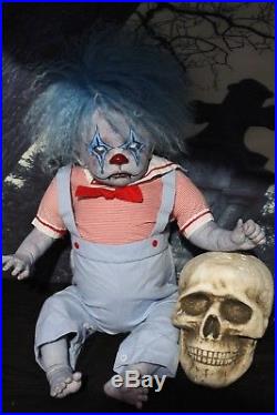 Zombie Walking Dead Reborn Baby Doll Horror 23 OOAK Sad Clown Creepy Zombie Walking Dead Reborn Baby Doll Horror 23 OOAK Sad Clown Creepy